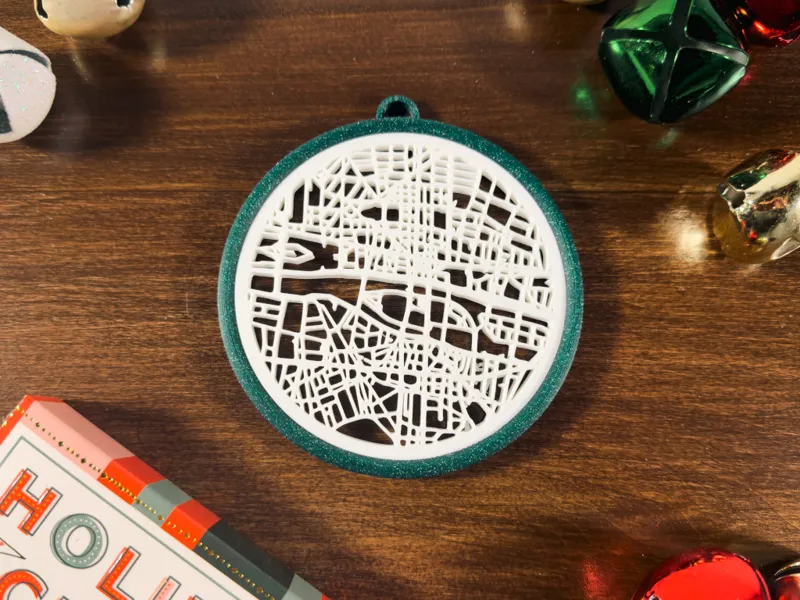 Paris Street Map Ornament