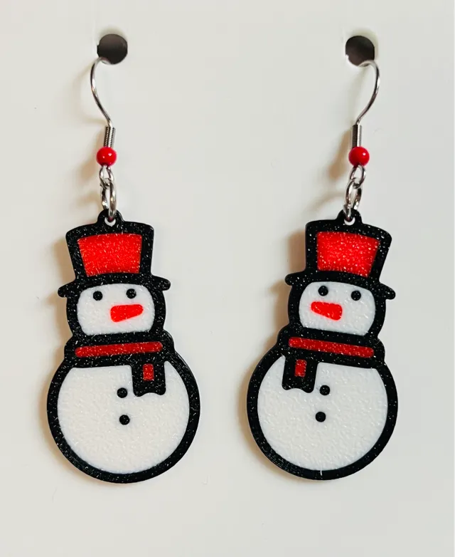 Christmas Earring - Snowman