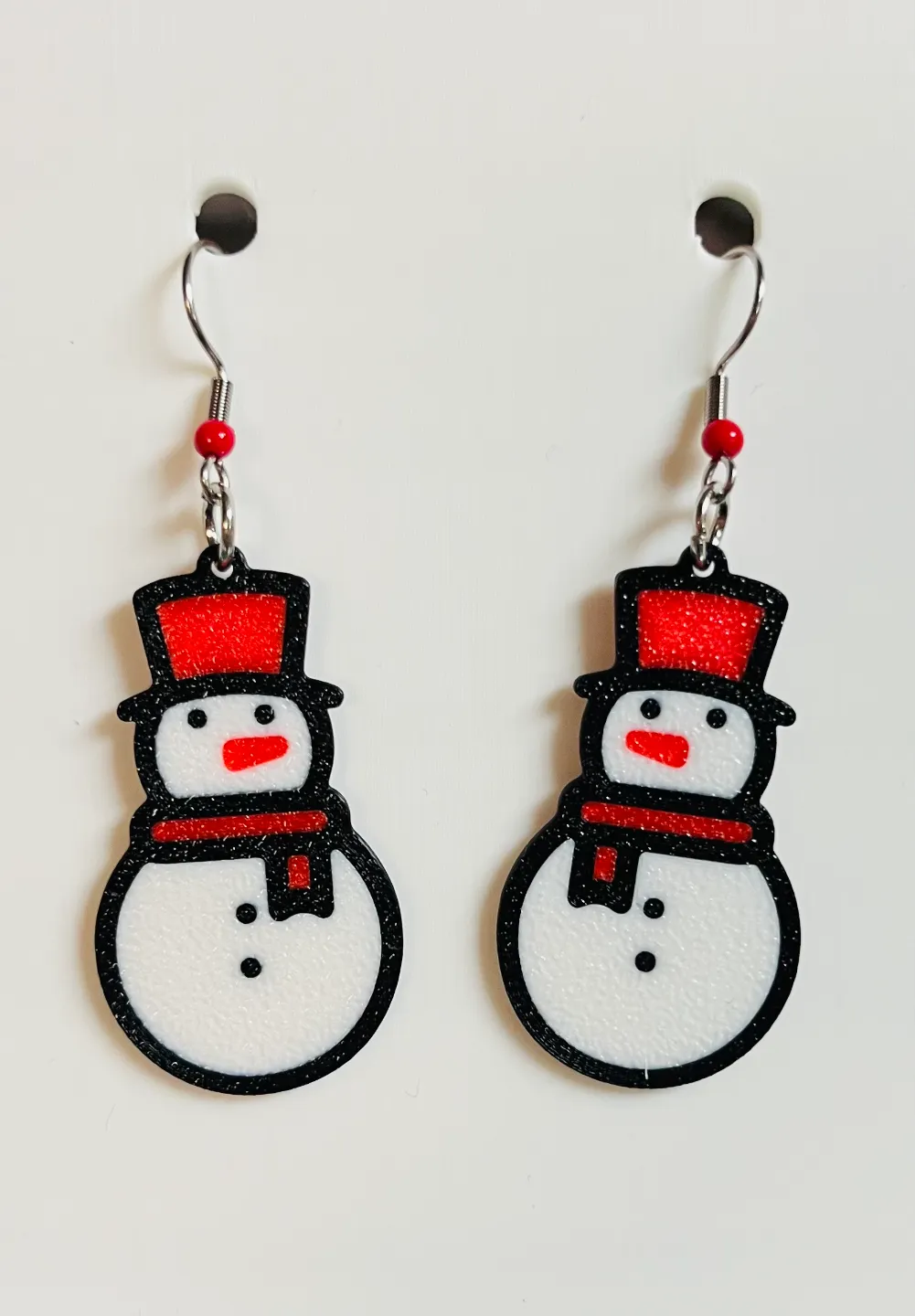 Christmas Earring - Snowman view 2