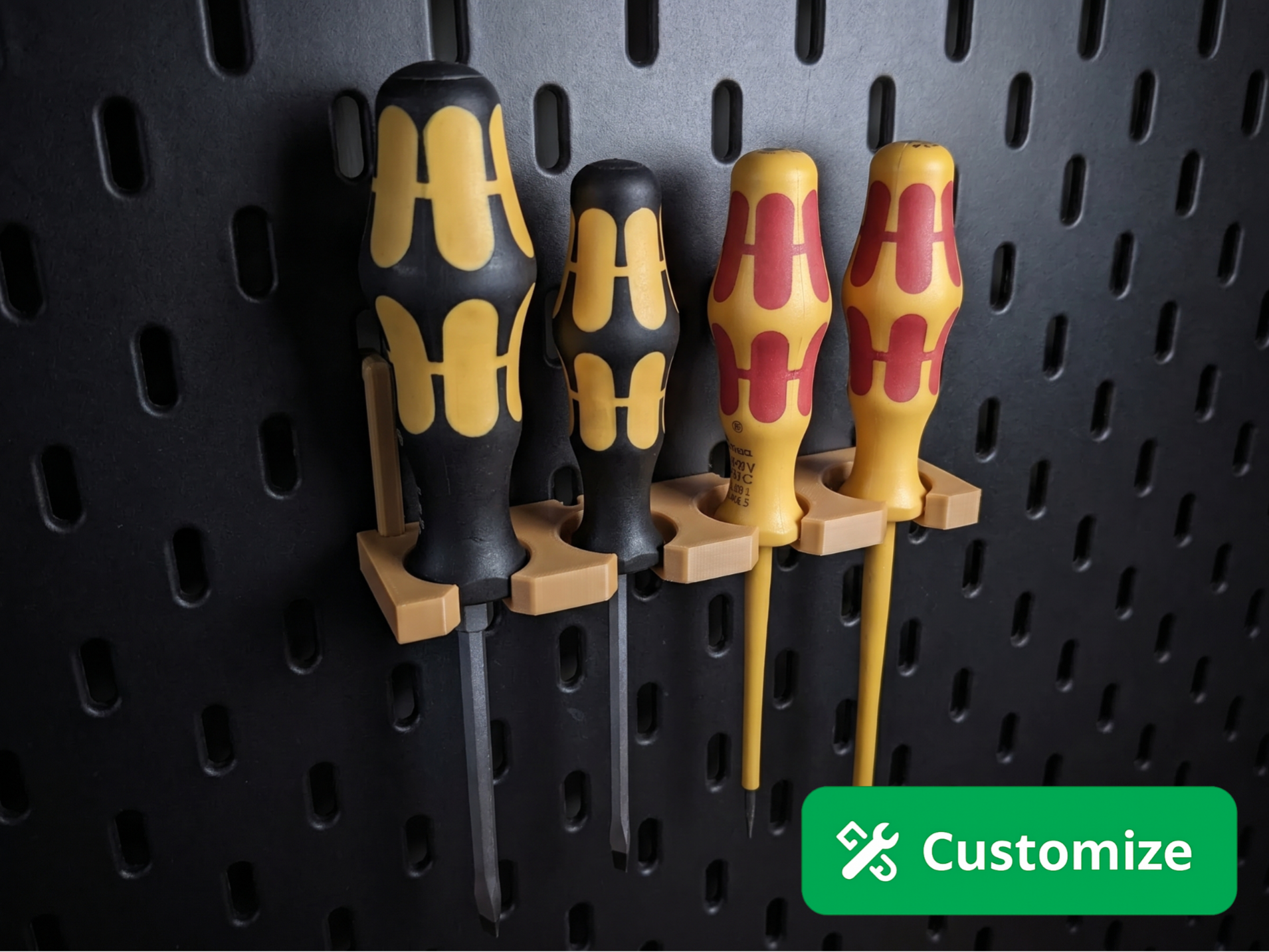 Parametric Screwdriver Shelf for Ikea Skadis