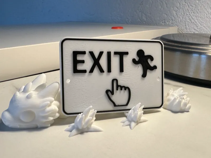 Exit sign