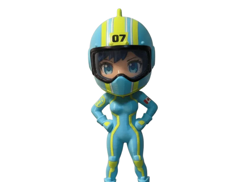 Bobsled Race Suit Girl Miniature Figurine