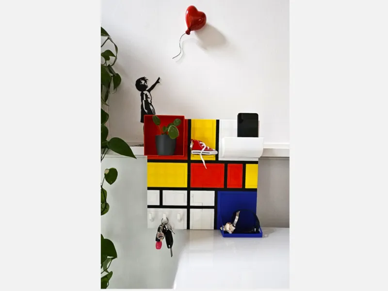 Mondrian Wall organizer (  GridLock Wall model )