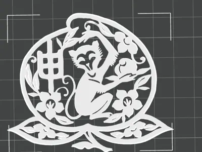 Twelve zodiac animal window decorations + Monkey