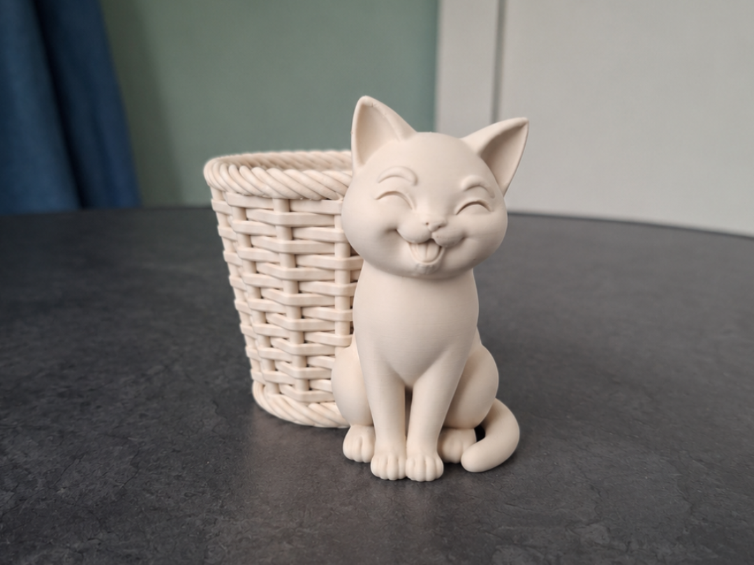 Happy Smiling Cat Planter Buddy