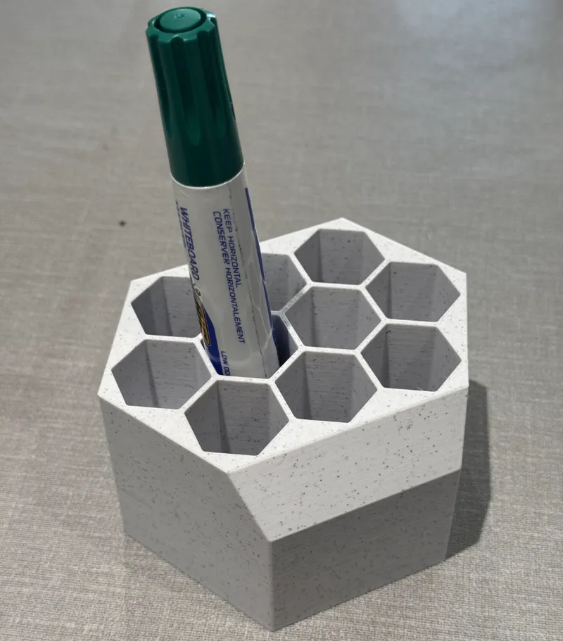 Hex Whiteboard Marker Pot