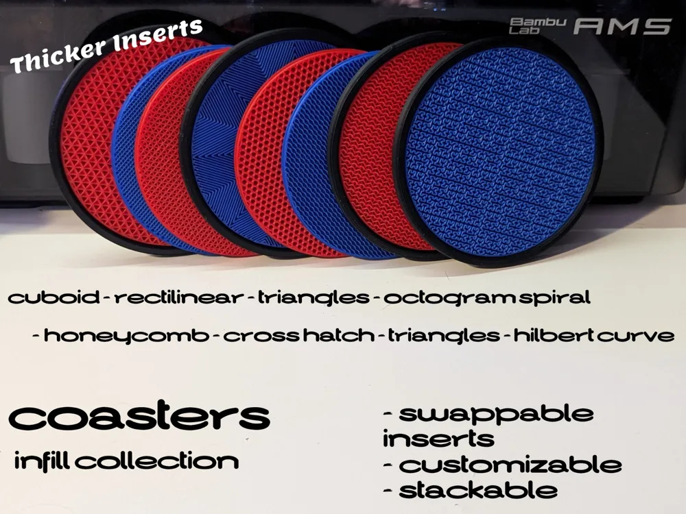 Infill Coaster Set - SFModular Type A by Snicklefritz - MakerWorld