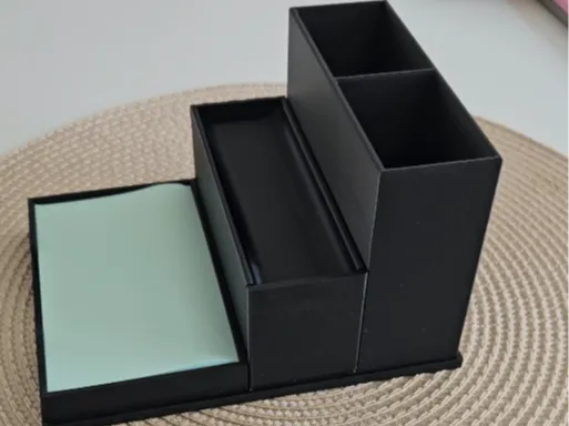 Desk organizer with a "hidden" drawer