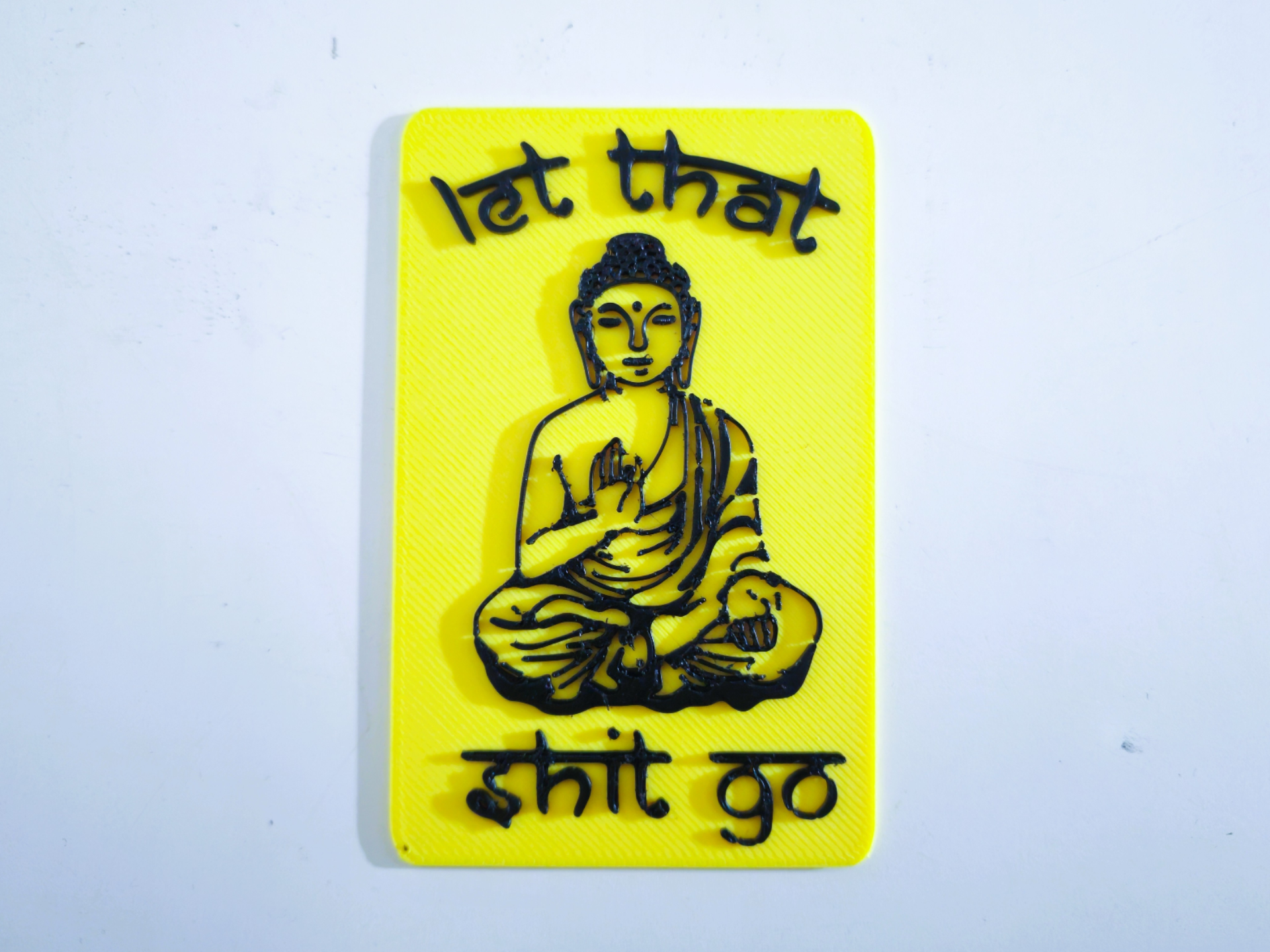 Buddhism motto self help sign