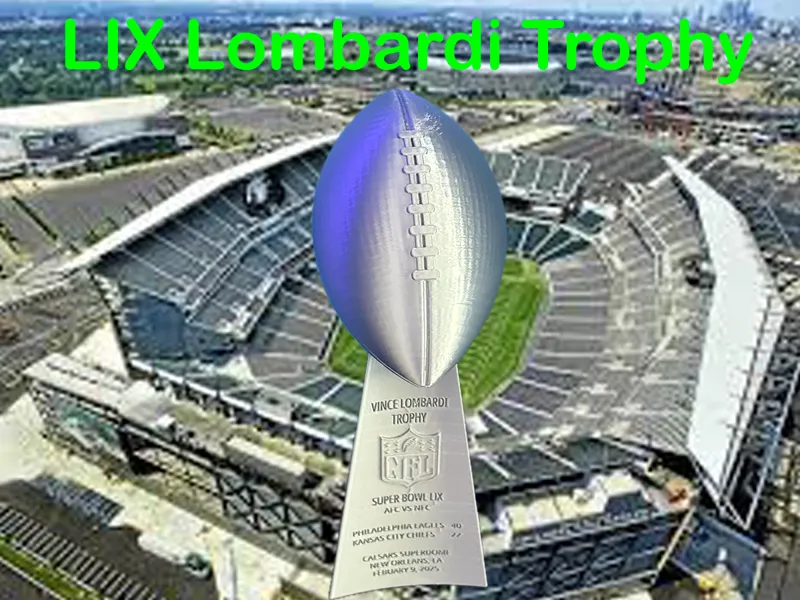 Eagles 2025 LIX SuperBowl Trophy