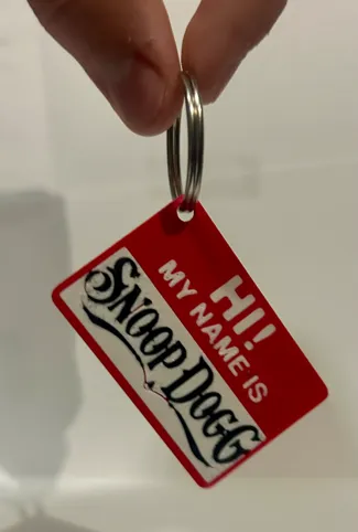 Snoop Dogg name card keychain