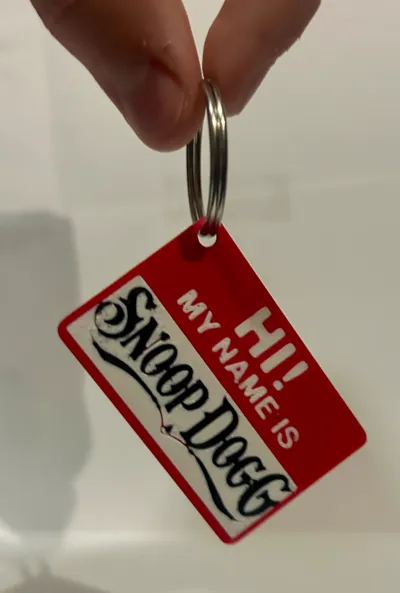 Snoop Dogg name card keychain