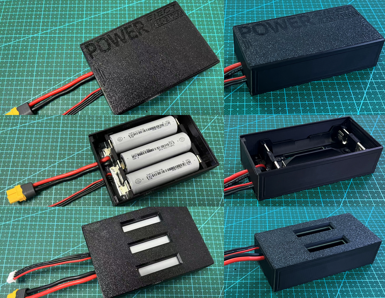 2S 3S-21700 Battery Pack, Detachable, Solderless - Free 3D Print