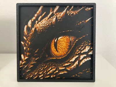 The Detail of Mighty Dragon Eye with Dark Skin