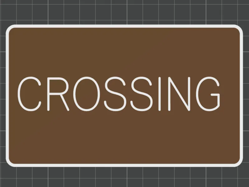 Crossing Trail Sign