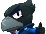 Crow pixel art from brawl stars