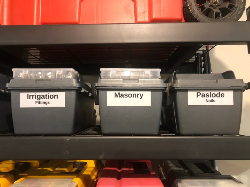 Tool Box Labels