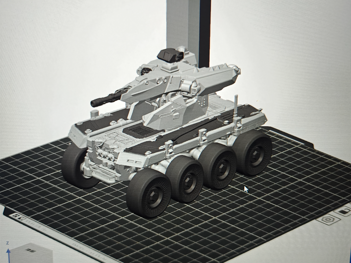 Miniatura 1 do modelo 3D 三角洲老太战车，15cm长