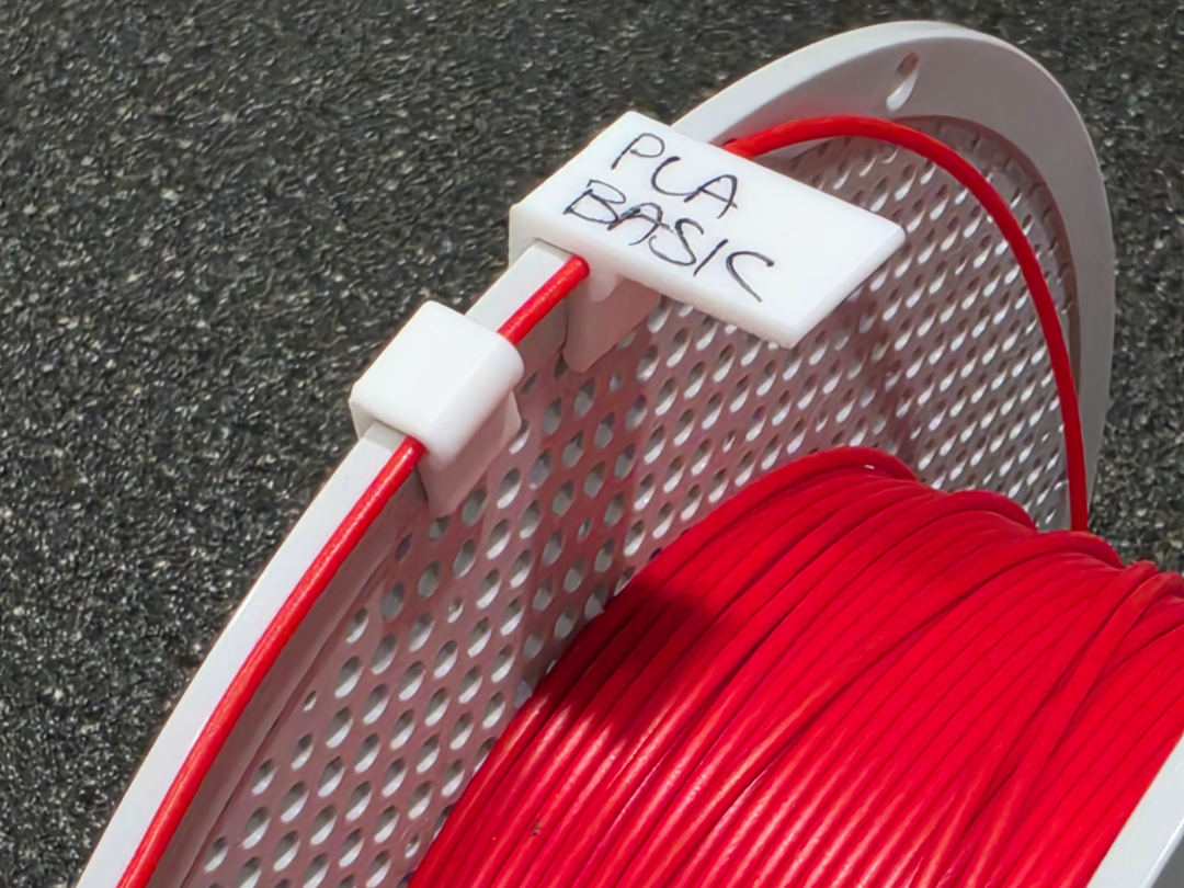 Customisable Filament Clip with Optional Label