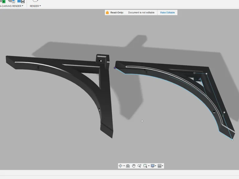 Simple elegant strong plant shelf bracket