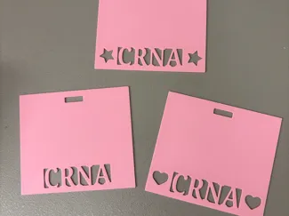 CRNA badge reel insert
