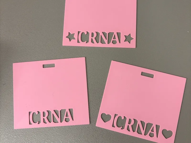 CRNA badge reel insert