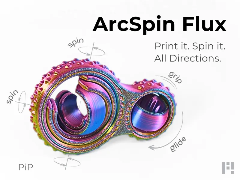 ArcSpin Flux - Print it. Spin it. (Multi-Axis PiP)