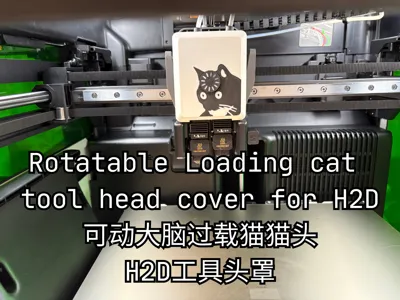 大脑过载猫猫头H2D头罩-loading cat tool head cover for H2D