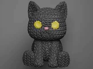 Cute Knitted Cat