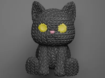Cute Knitted Cat