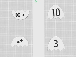 huevos numerados para preescolar