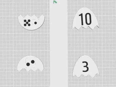 huevos numerados para preescolar