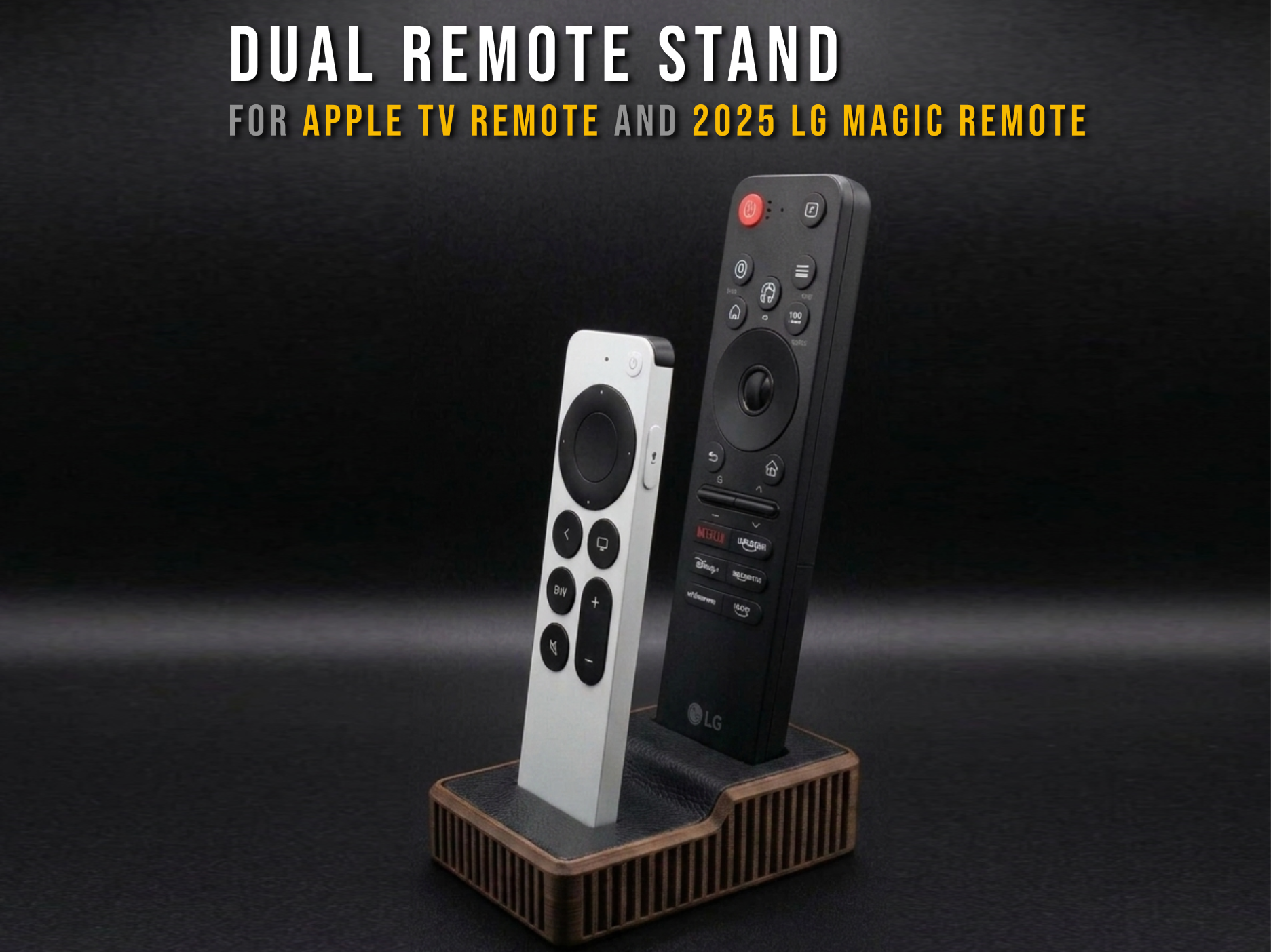 Dual TV Remote Stand for Apple TV and LG Remote
