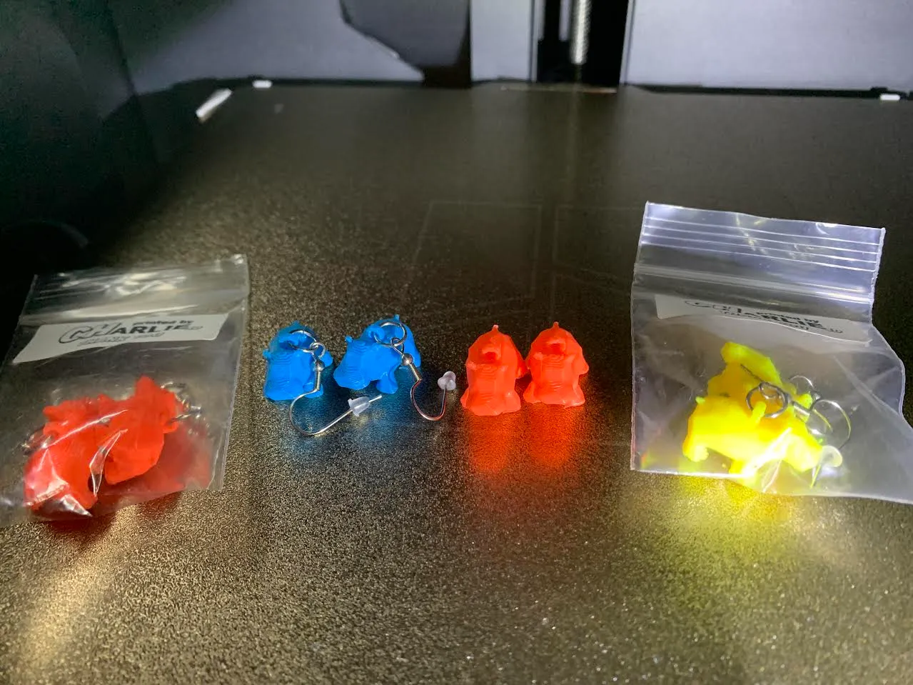 Low Poly Hippo Earrings view 3