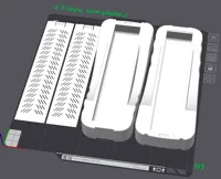 2 Trays and lids on one plate (not A1 mini)