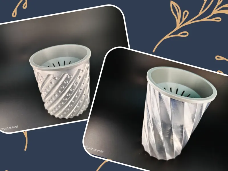 两种特色吸水花盆 Two types of water absorbing flower pots