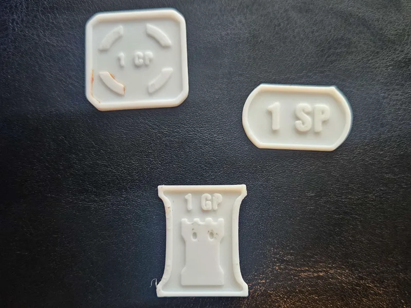 DnD Copper, Silver, Gold Coins