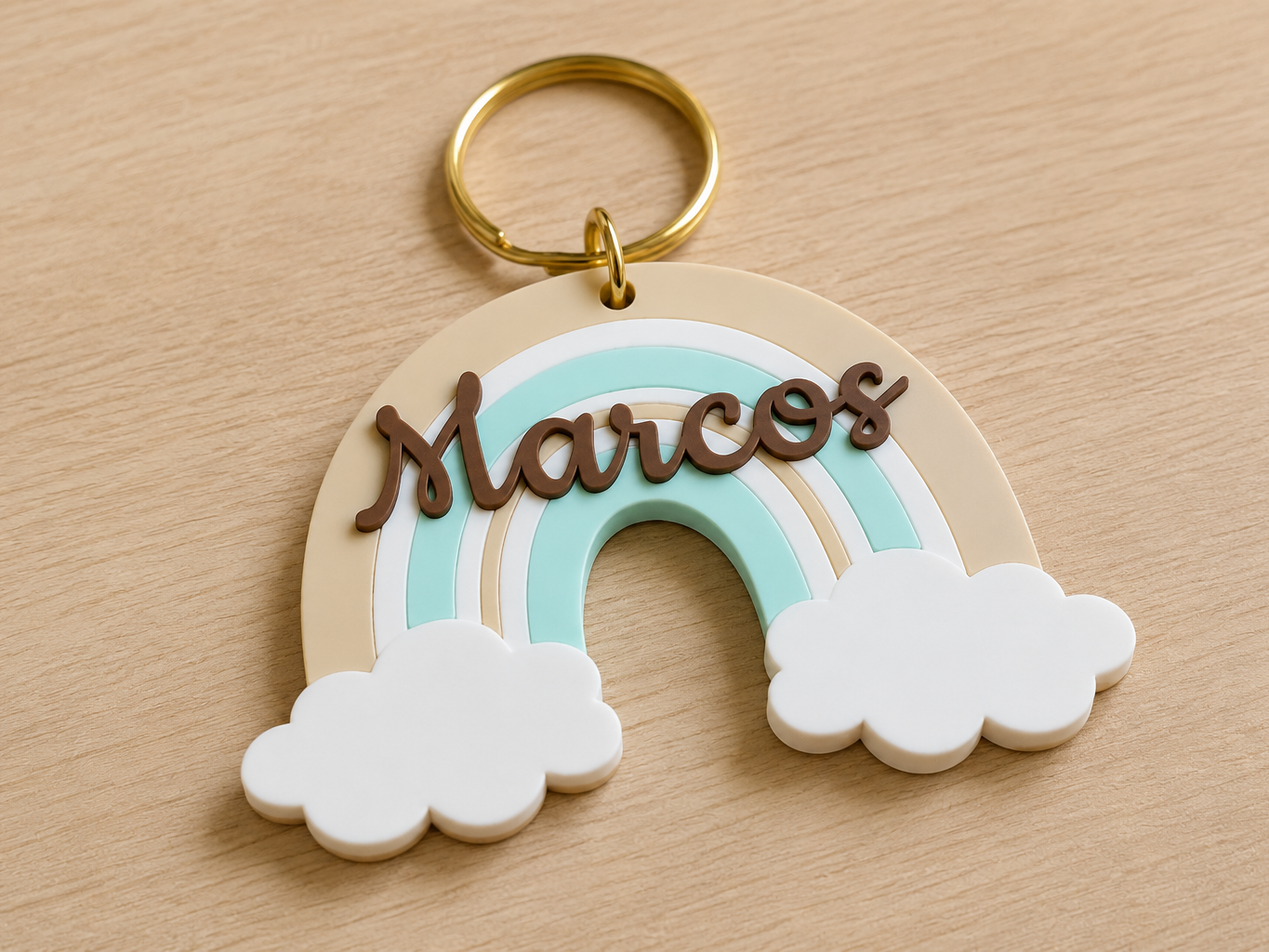 Customizable Rainbow - Keychain custom name