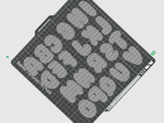 Complete alphabet in cookie cutter format