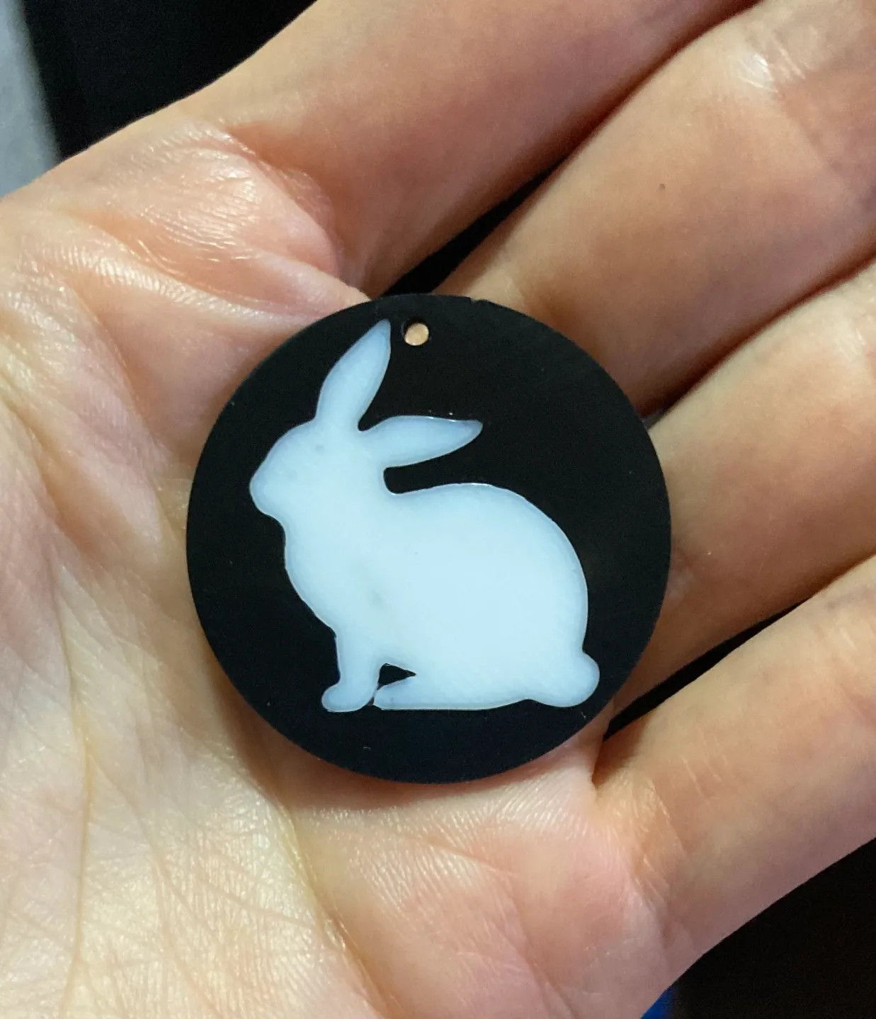 Rabbit earrings and pendant view 4