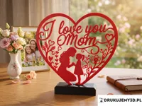 i love mom stand girl