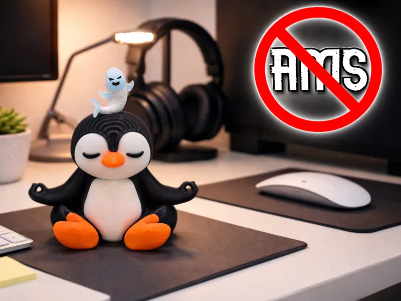 Zen Desk Buddies - Penguin (No AMS, Multi-Part)
