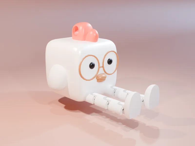 Articulated Legs Chicken | Flexi Animal Keychain