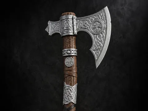 Soporte: Viking Tomahawk Multicolor 3D Print — referencia de MakerWorld