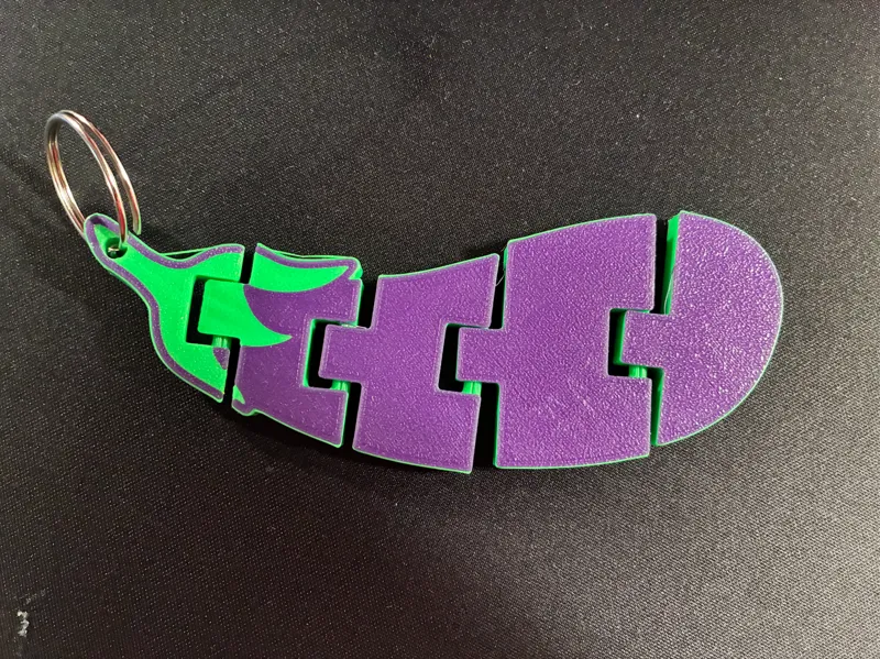 Eggplant flexi toy