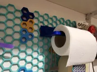 Porte-rouleau de papier toilette ajustable en nid d'abeille — photo 3