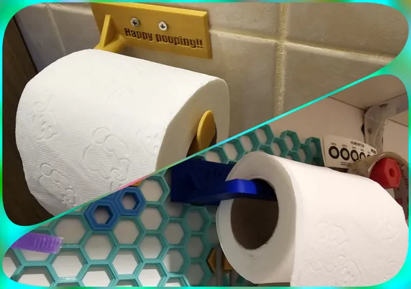 Porte-rouleau de papier toilette ajustable en nid d'abeille