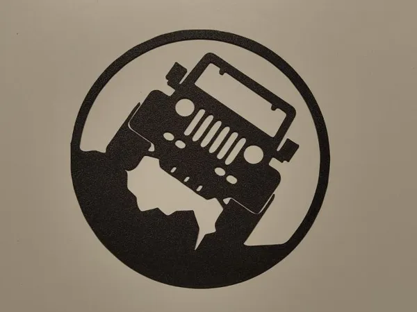 Déco murale silhouette Jeep Wrangler