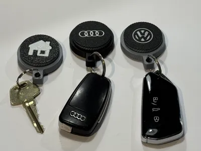 Magnetic Keychain Holder with AirTag Compartment