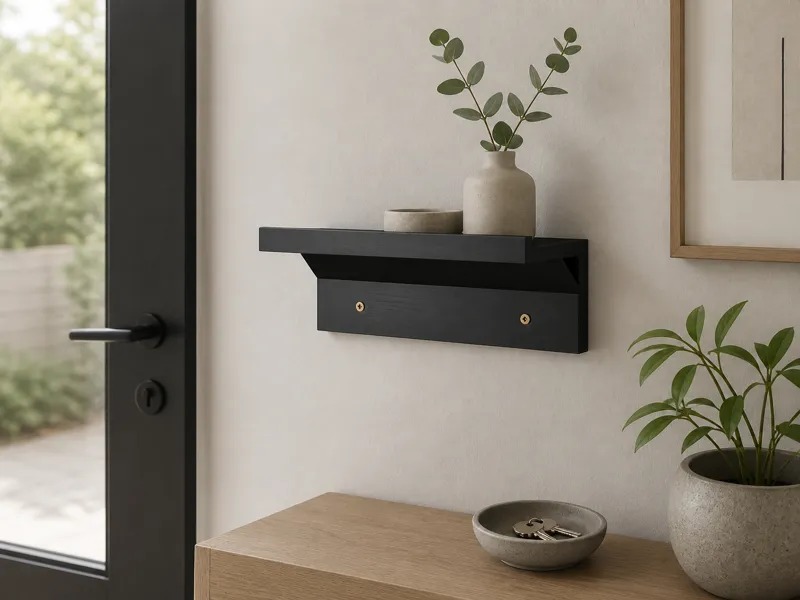 Minimalist Entryway Key & Wallet Shelf